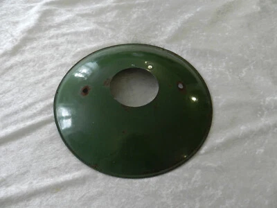 Ancien abat jour tôle émaillée de lampe de cour / col de cygne lampe vintage N°4 - Photo 1/3