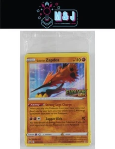 Pokemon Galarian Zapdos SWSH124 Pre Promo Build & Battle Evolving Skies Sealed - Picture 1 of 2