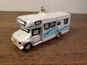 Winnebago Camper Blown Glass Christmas Ornament - Picture 1 of 5