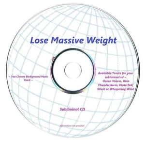 LOSE MASSIVE WEIGHT Lose Weight Diet Subliminal CD Your Background Choice - Imagen 1 de 1