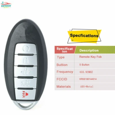 for Nissan Pathfinder Murano 2013 2014 2015 2016 Smart Remote Key Fob S180144008 Foto 1 de 3