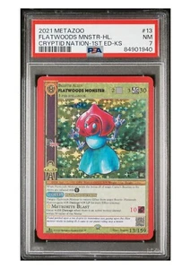 PSA 7 FLATWOODS MONSTER HOLO 13/159 1st FIRST EDITION CRYPTID NATION METAZOO - Bild 1 von 2