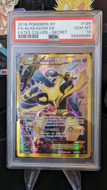 Alakazam EX 125/124 Secret Rare Fates Collide Pokemon Card Near Mint