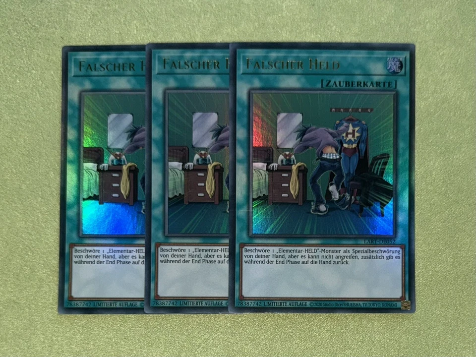 3x Fake Hero LART-DE052 Ultra Rare NM Near Mint GERMAN - Image 1 of 1