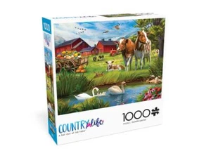 Buffalo Games Puzzle; Ein Tag auf dem Bauernhof; 1000 Teile BESCHÄDIGTE BOX B - Bild 1 von 3