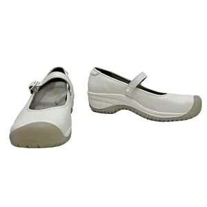 Keen Womens Shoes Utility PTC MJ II sz 8.5M White Mary Jane Loafer New leather - Picture 1 of 7
