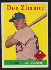 1958 Topps Baseball #77 Don Zimmer casi nuevo **** envío gratuito **** - Imagen 1 de 1