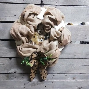 Dog Lovers Wreath - Dog Wreath - Everyday Wreath by OKDnet Handmade Creations - Picture 1 of 5