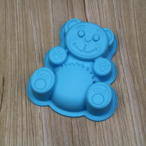 NEW Flexible Silicone Single Bear Shape Cake Mold Pudding Mold DIY Baking Tool - Picture 1 of 2
