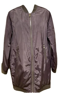 Chaqueta cortavientos gris para mujer Solemio forro acolchado longitud media 6 cremalleras S-M - Imagen 1 de 11