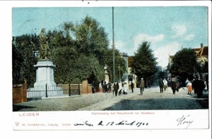 CPA-Carte Postale  Pays Bas- Leiden- Stationweg met standbeeld van Boerhave-1903 - Picture 1 of 2