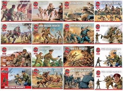 Hornby Airfix Guerra Mondiale Personaggi Vintage Classici Modello Soldato Set - Immagine 1 di 4