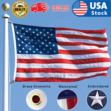 American Flag 3x5 ft 420D Nylon UV Protected Embroidered Stars Outside US Flag
