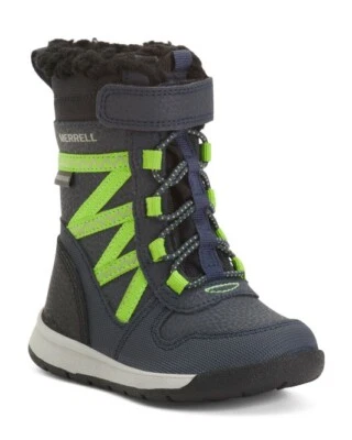 Merrell Bebé Niños Talla 4M Impermeable Nieve Aplastamiento Invierno Botas Azul Marino Nuevas en Caja Foto 1 de 4