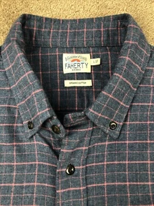 Faherty blau & rot kariertes Flanellhemd Größe Large - Bild 1 von 5