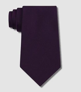 $71 Calvin Klein Mens Purple Solid Silk Tie Classic Skinny Slim Necktie 56 X 3 - Picture 1 of 2