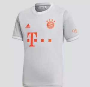Nuova con etichette $70 Adidas Boy's FC BAYERN Monaco 20/21 MAGLIA DA TRASFERTA grigia calcio FR4020 - Foto 1 di 5