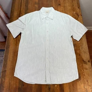 Baldwin Denim Shirt Mens Small Gray Button Up Cashal Preppy Short Sleeve - Picture 1 of 11