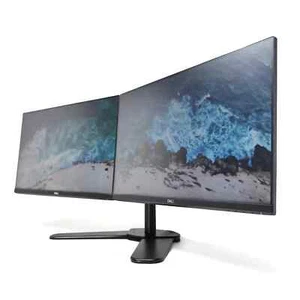 Dual Frameless Monitor Bundle Dell HP Lenovo + New Stand HDMi or HDMI-DVI DP - Picture 1 of 15