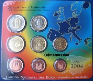 Spagna set ufficiale di monete in euro 2004 KMS da 1 centesimo a 2 euro monete in euro - Foto 1 di 1