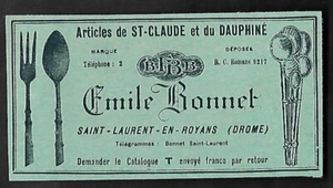 PUBLICITE 1930  --  SAINT LAURENT EN ROYANS  DROME  COOUVERTS EMILE BONNET 7A354 - Picture 1 of 1
