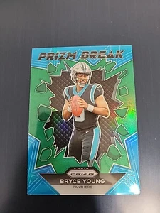 BRYCE YOUNG 2023 PANINI PRIZM BREAK ROOKIE GREEN PANTHERS RC - Picture 1 of 2