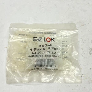NEW E-Z Lok (5pcs) 1/4-20 x 7/16-14 Thread Inserts Drill 23/64 Tap 7/16-14 303-4 - Picture 1 of 4