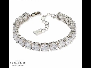 Park Lane IMPRESSION TENNIS ARMBAND - SILBER / KLAR + Rhodium Slvr - - Bild 1 von 2
