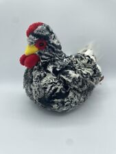 Douglas Plush Black & White Chicken Hen Bird Stuffed Animal