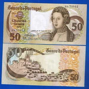 PORTUGAL - BILLETES 50 Escudos 28-05-1968 DONA MARIA KM#174a SIN CIRCULAR - Imagen 1 de 2