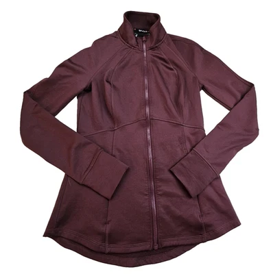 Chaqueta Spyder Active para mujer S cremallera completa granate elástica manga larga agujeros para el pulgar Foto 1 de 4