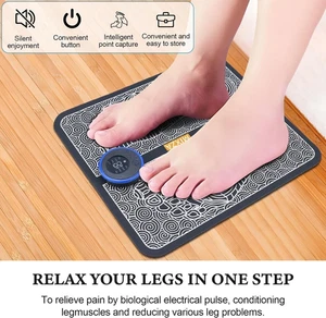 Almohadilla de masajeador de pies eléctrica EMS relajante estimulador muscular moldeador de piernas - Imagen 1 de 24