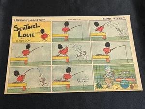 #H01 SENTINEL LOUIE by Otto Soglow Lot of 2 Sunday Half Page Comic Strips 1941 - Picture 1 of 2