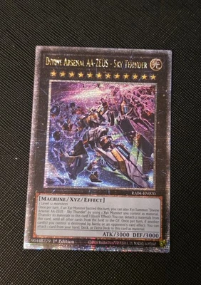 YGO Divine Arsenal AA-ZEUS - Sky Thunder ALT Quarter Century Secret RA04-EN070 - Image 1 of 2