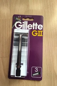 Pack Rasoir GILLETTE GII Vintage ORIGINAL + 3 Lames G II 2 Plus *MADE IN GERMANY - Picture 1 of 3
