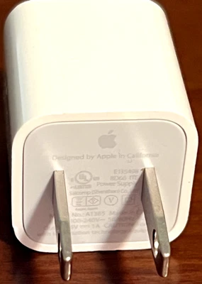Apple 5W A1385 USB Power Adapter - iPhone Charger, Type A Wall - Image 1 of 4