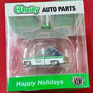 M2 O'Reilly Auto Parts 2025 Christmas Ornament Chevrolet Silverado w/ Tree - Picture 1 of 5