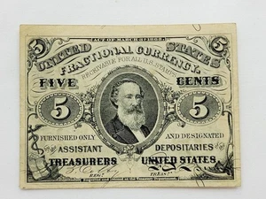 1863 US Fractional Currency, 5 cents, Circulated, Spencer M. Clark - Picture 1 of 5