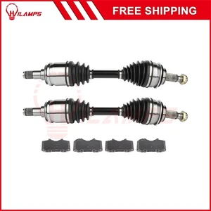 Fits Toyota Tacoma Pre 4.0L 2005-2010 2.7L Front Brake Ceramic Pads + CV Axle - Picture 1 of 5