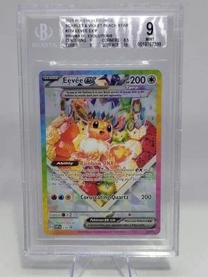 Pokémon TCG Eevee EX 174 SV Scarlet & Violet Black Star Promo BGS Mint 9.0 - Image 1 of 2