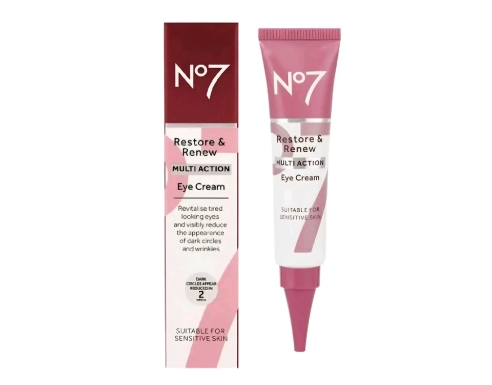 No7 Restore & Renew Multi Action Eye Cream – 15ml 100% ORIGINAL ⭐⭐⭐⭐⭐ - Image 1 of 1