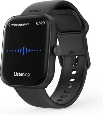 Hama Montre Connectée "5000" avec Téléphone, Analyse du Sommeil, Étanche – Noir  - Photo 1/4