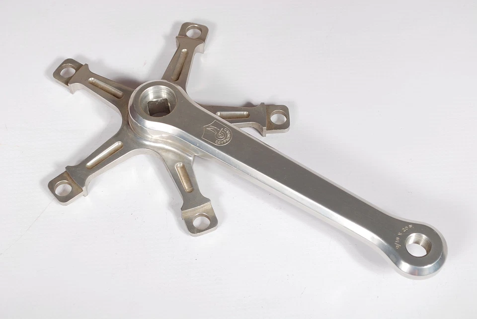 Vintage Campagnolo Super Record Strada Bicycle Crankset Right Crank Arm 144 BCD - Image 1 of 4