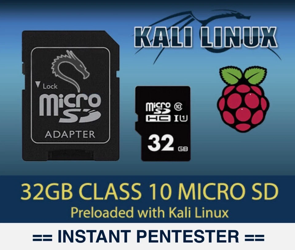 Kali Linux 2024.4 for Raspberry Pi micro SD Card for RPI 2, 3, 4 & 400 - Image 1 of 2