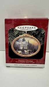 Viktorianische Weihnachtsszene 1997 altes viktorianisches Haus, Punzenschmuck - NOS-frei USA - Bild 1 von 5