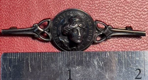 SILVER VINTAGE 3D PUSHED LIBERTY POP OUT PIN 4.6GRAMS 1911 D BARBER DIME - Picture 1 of 3