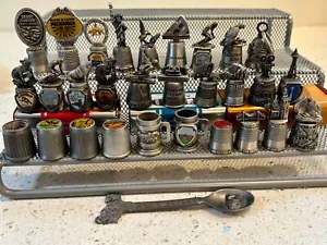 30 Pewter Thimble & Spoon Lot: Tourist Attractions, States, Disneyland - Figural - Picture 1 of 19