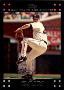 2007 Topps Baseball Matt Cain . San Francisco Giants #187