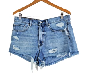 NEW BDG Denim Jean Shorts Womens 30 Distressed Cut-offs Essential Mid Rise - Picture 1 of 10
