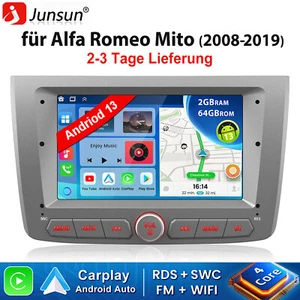HIFI+EQ Android Autoradio Carplay Für Alfa Romeo Mito 2008-2019 GPS Navi BT SWC - Bild 1 von 15